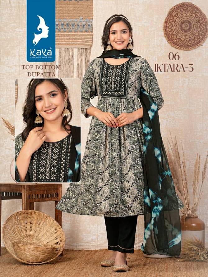 Iktara 3 By Kaya Rayon Printed Kurti With Bottom Dupatta Wholesale Price In Surat